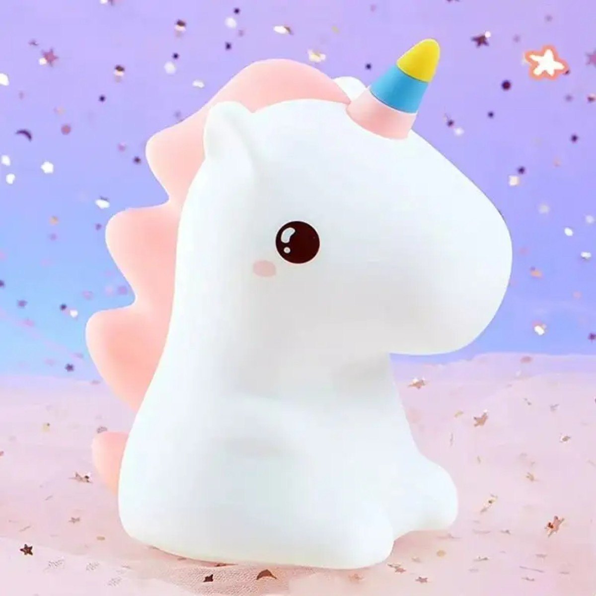 Cozy Glow Silicone Unicorn Bedside Light Night Lamp, Home and Living 