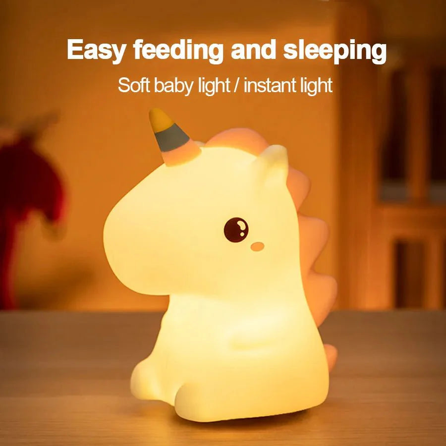 Cozy Glow , Silicone Unicorn Bedside Light Night Lamp Home and Living 