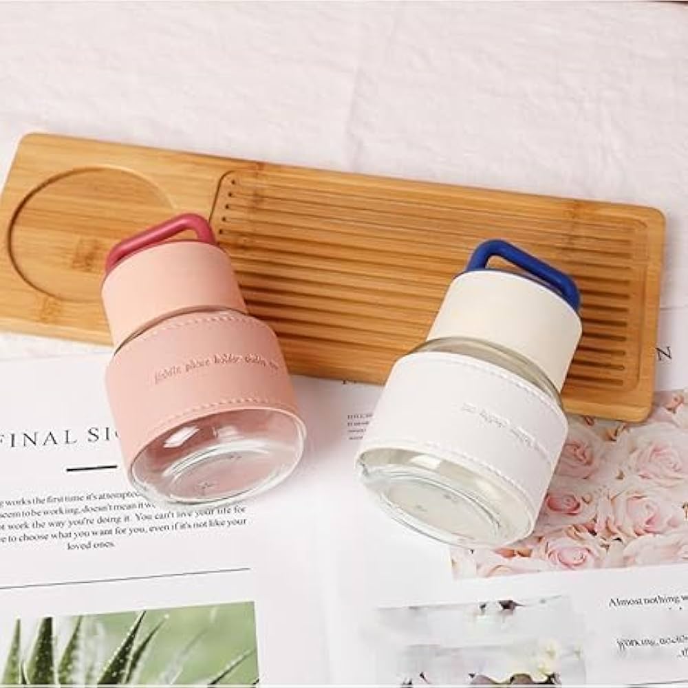 CrystalHydro Borosilicate Bottle with Carry Handle Lid