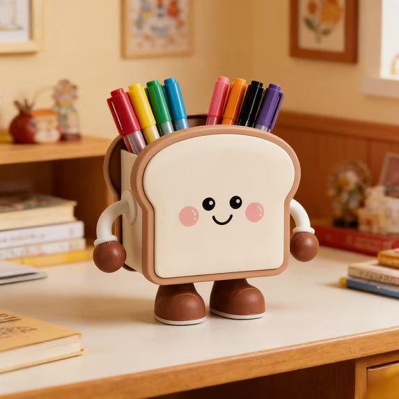 Bread Shaped Desk Organizer Creative Pen & Pencil Holder