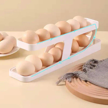 Automatic Rolling Egg Holder Tray