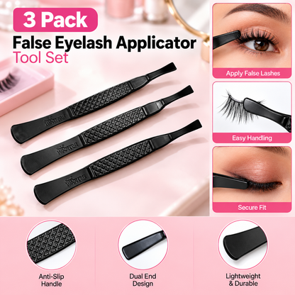 False Lash Applicator Tools – 3-Piece Eyelash Placement Kit