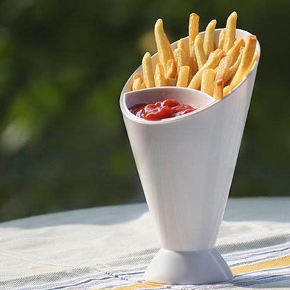 French Fry Cone Stand - Dip & Dig Fry Snack Cone Stand