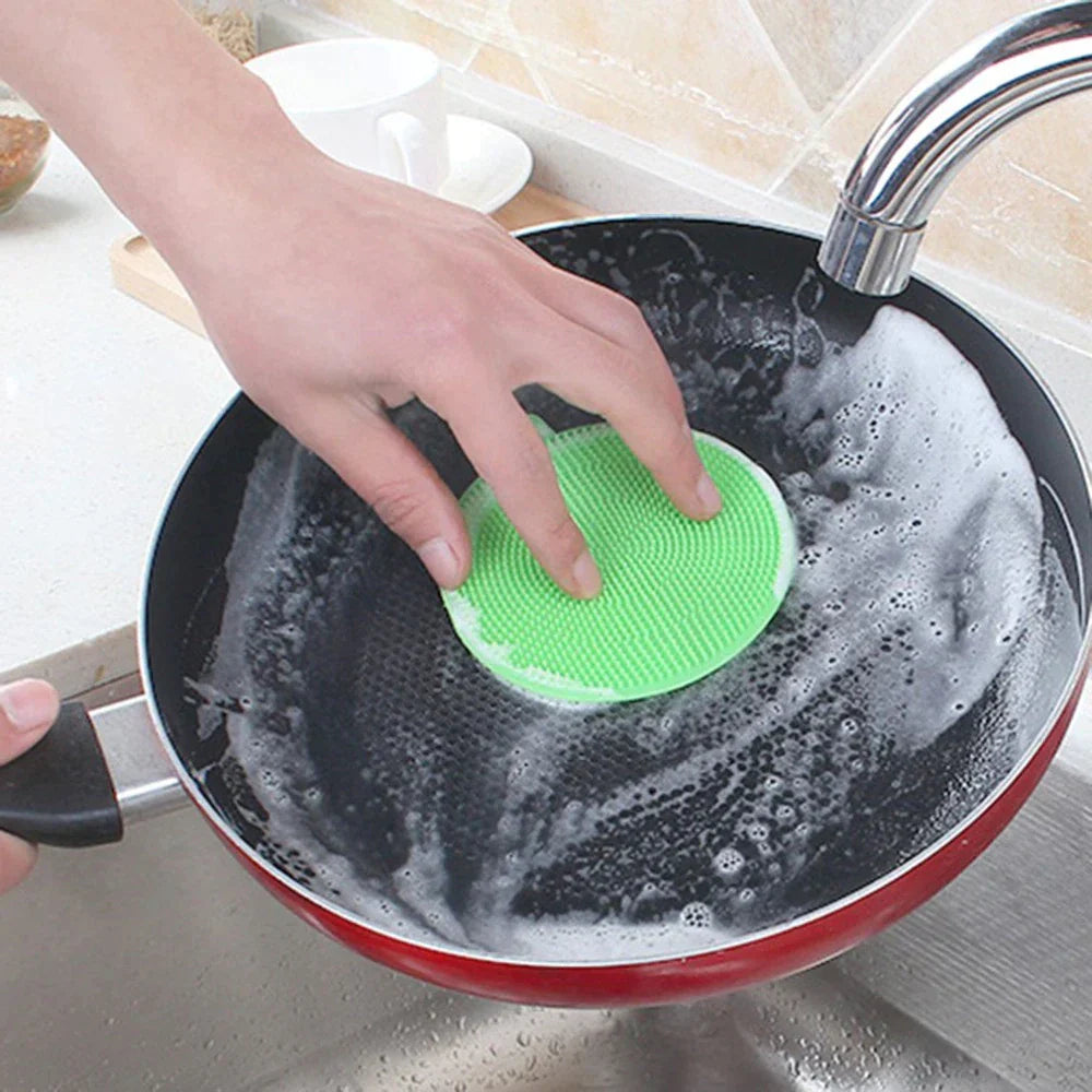 Silicone Cleaning Brushes Soft Silicone Scouring Pad