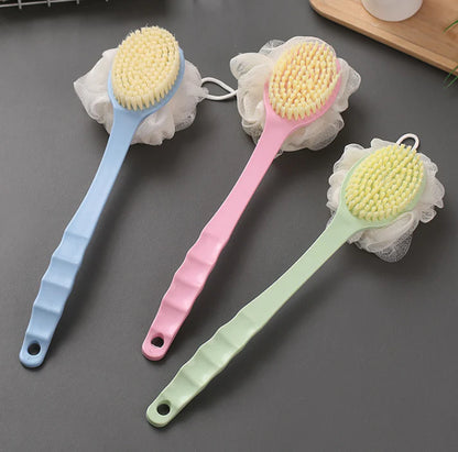 Dual-Sided Loofah Brush – Handle For Easy Use