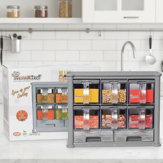 Head Chef Kitchen Sliding Spice Organizer, Kitchen Accessories 