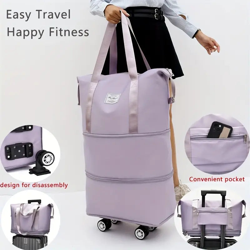 Heavy-Duty Expandable Travel Bag with Wheels