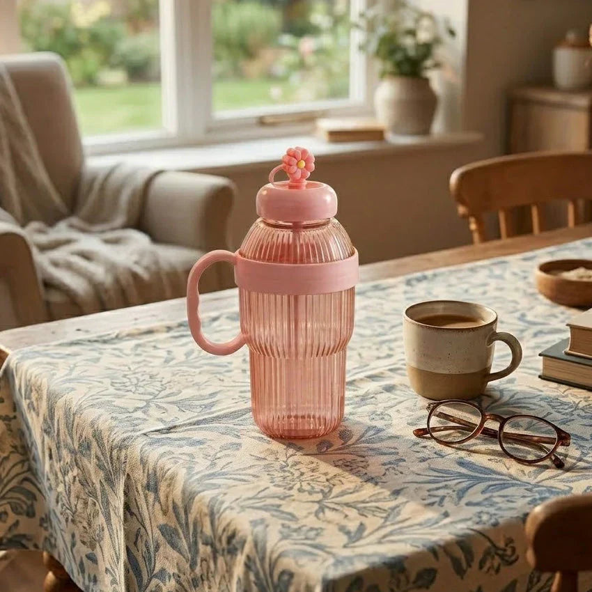 Ice Cold Water Bottle With Built In Straw (90ML)