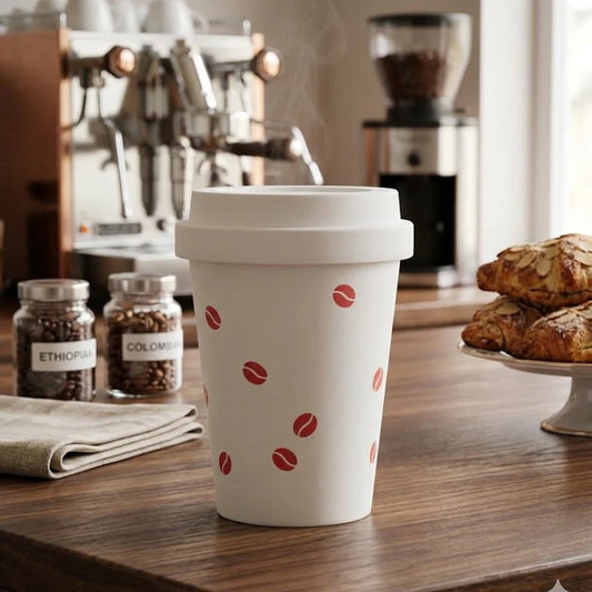 Natural Bamboo Travel Mug With Secure Silicone Closure