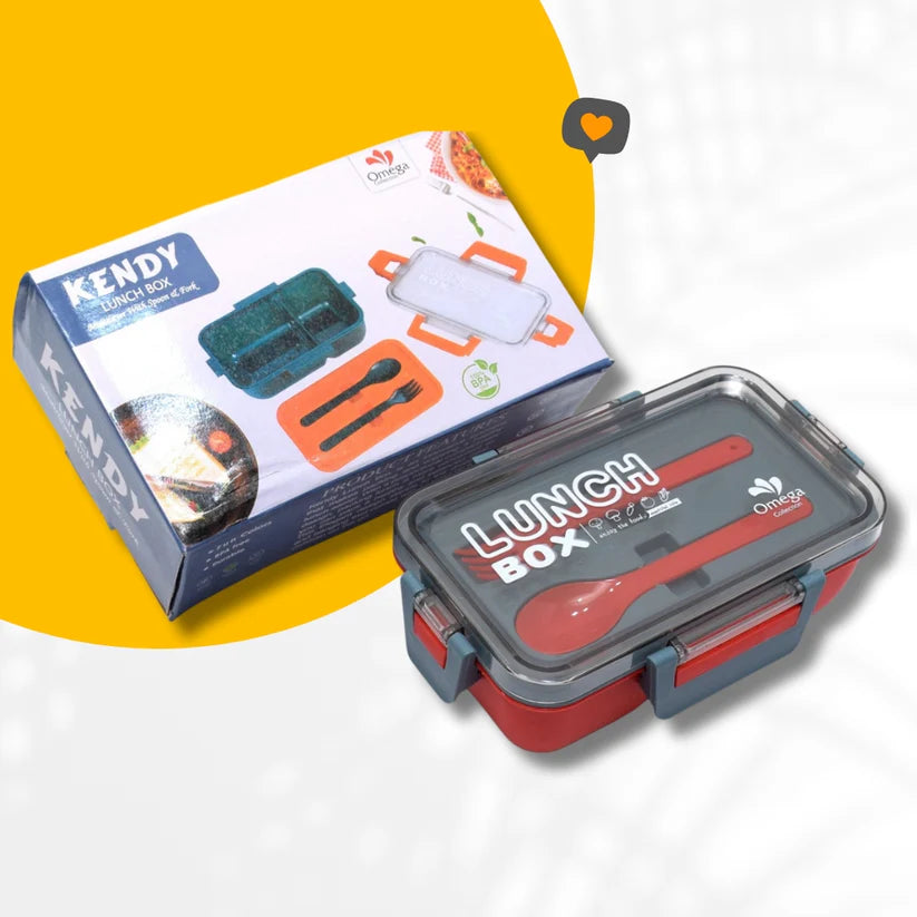 Leakproof Double Layer Meal Box With Spoon & Fork