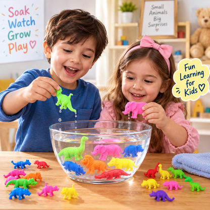Kids Growing Animal Toys – Pack of 20 Expandable Animal Figures