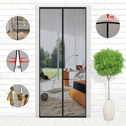 Polyester Magnetic Magic Mesh Curtain