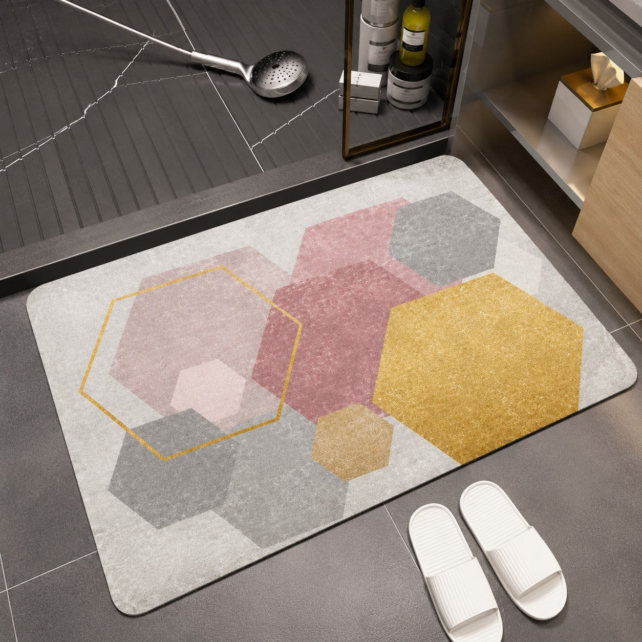 Modern Geometric Pattern Floor Mat (22x15Inch)
