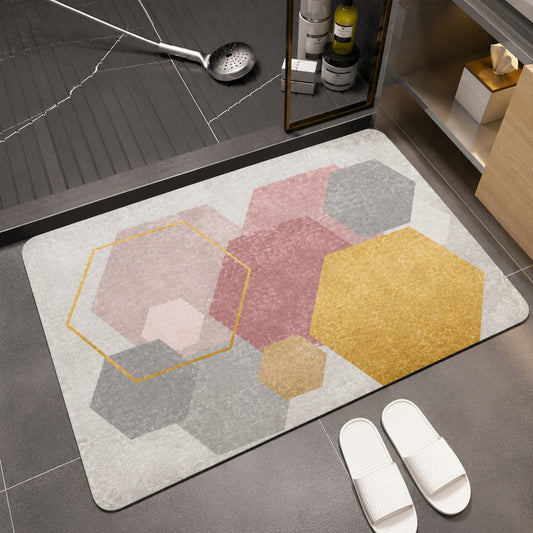 Modern Geometric Pattern Floor Mat (22x15Inch)