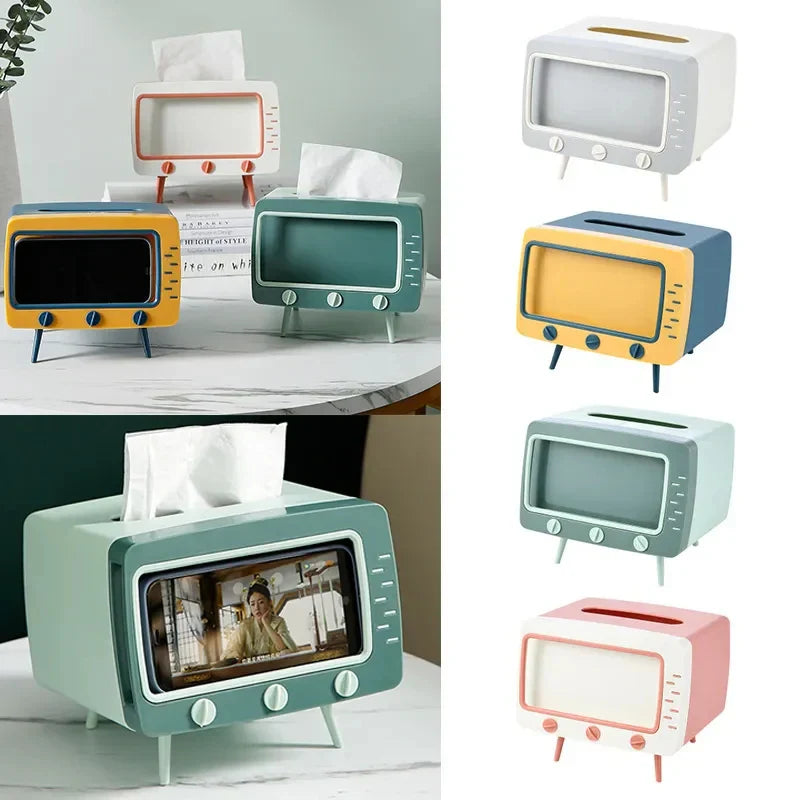 Modern TV Shape Tissue Dispenser Organizer