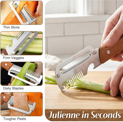 Multifunctional Vegetable Peeler – 3-in-1 Stainless Steel Kitchen Gadget
