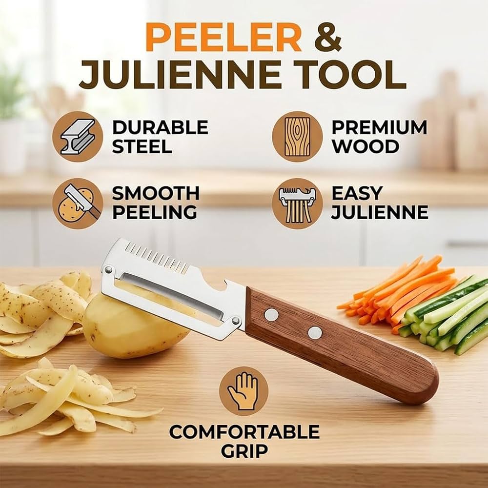 Multifunctional Vegetable Peeler – 3-in-1 Stainless Steel Kitchen Gadget