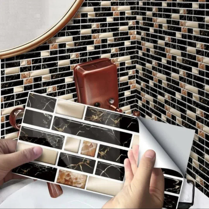 Rustic Wood Tile Stickers – 24 PCS | Self-Adhesive | Water-Resistant (7X4.5 Inch)