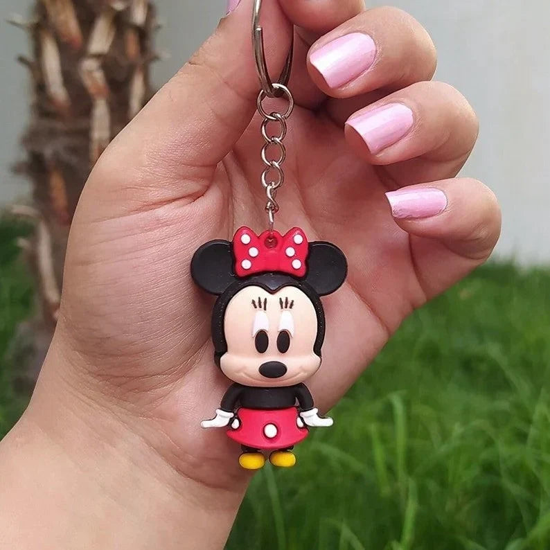 Pack Of 3 Random Characters Rubber Keychains