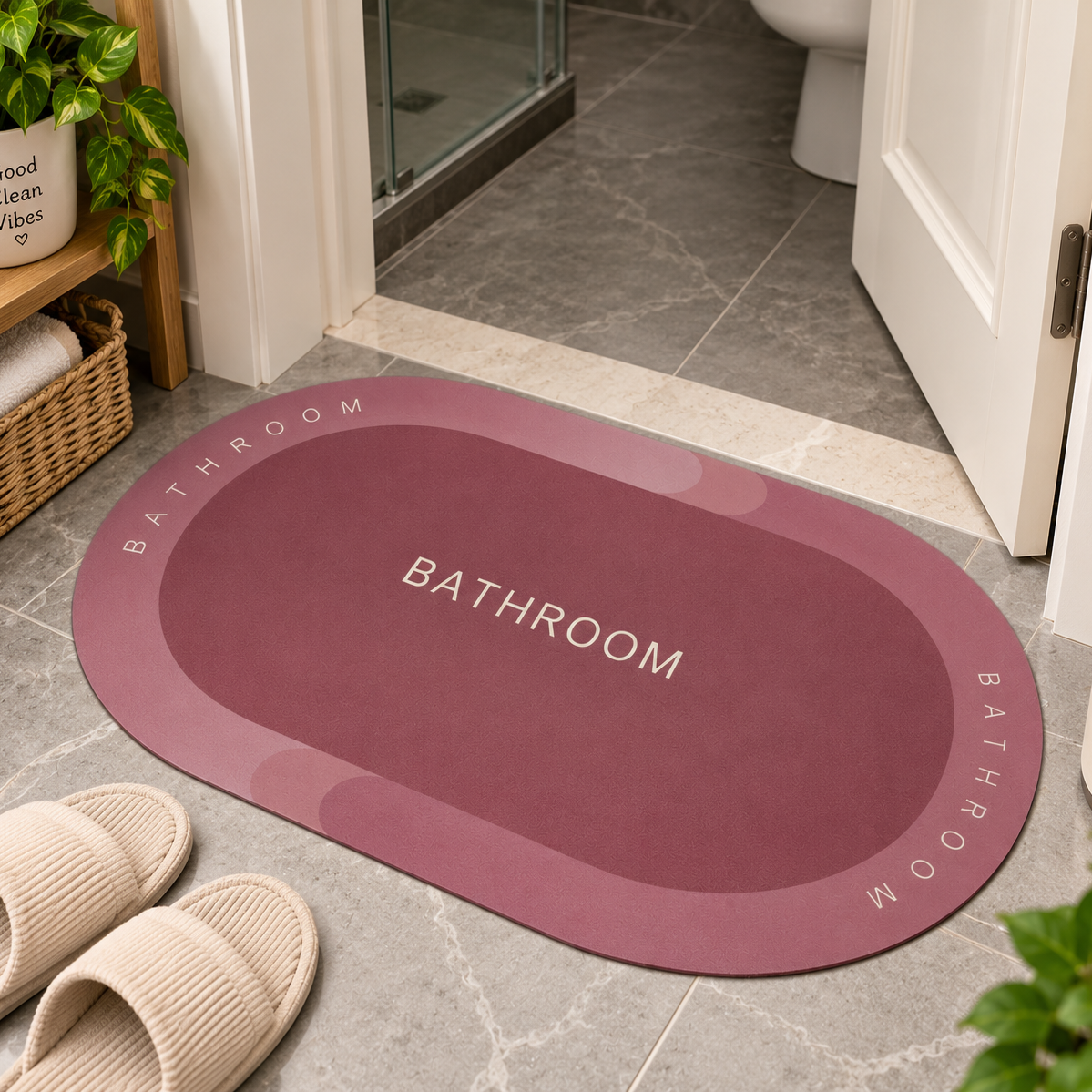 Quick-Dry Bathroom Mat – Highly Absorbent Anti-Slip Floor Mat for Home
