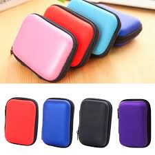 Rectangle Nylon USB Disk Earphones Storage Organizer Case