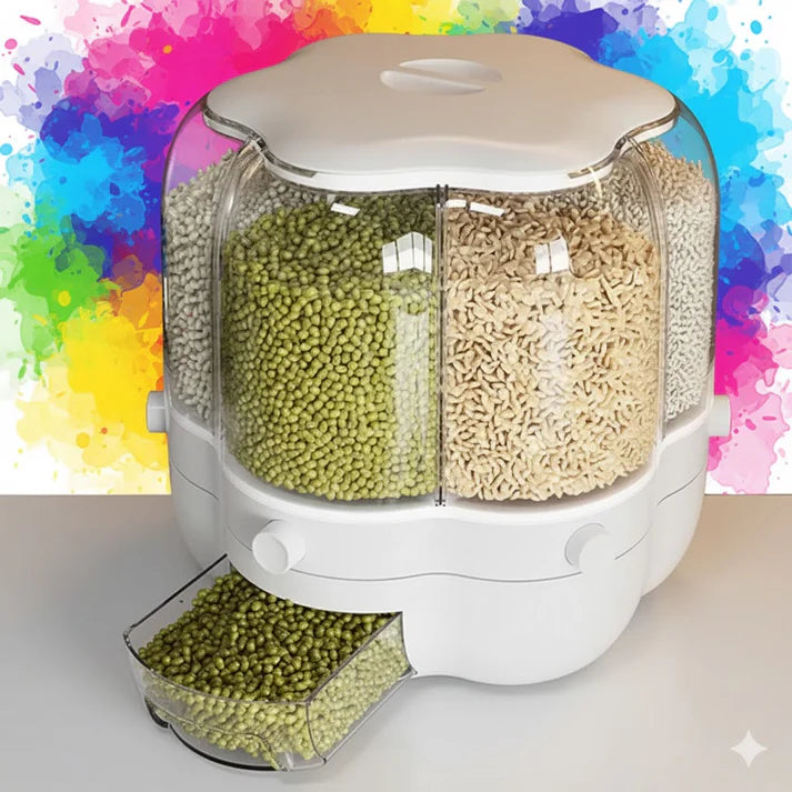 Rotating_Rice_Barrel, Kitchen Accessories 