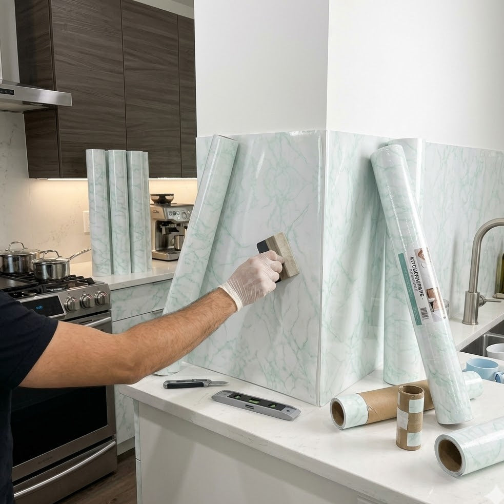 Self-Stick Marble Vinyl Wrap Paper