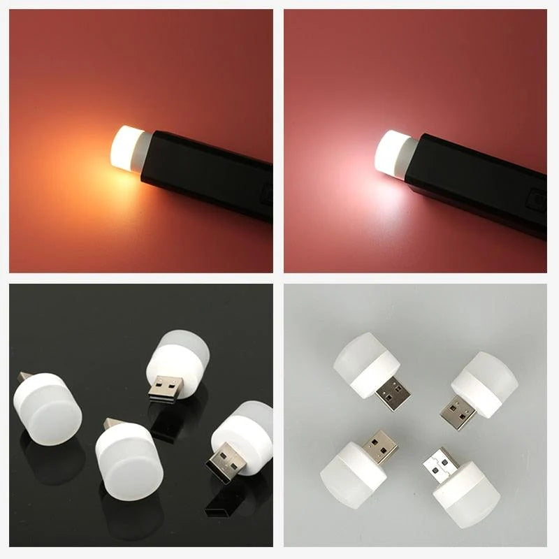Mini USB Night Light Portable LED Bulb For Study Travel & Home