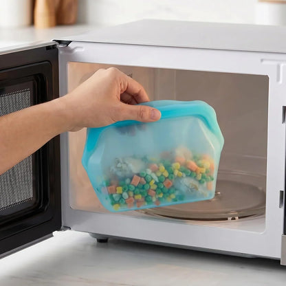 Silicone Food Storage Pouches – Reusable Kitchen Organization Bags