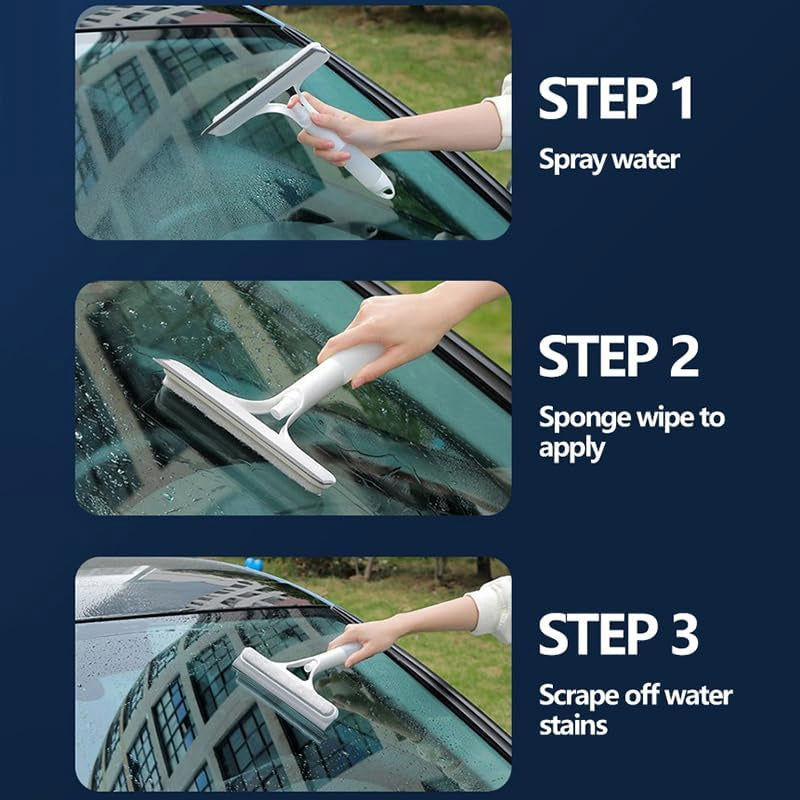 Spray & Wipe Window Cleaner – 3-in-1 Squeegee for Glass, Mirrors & Surfaces