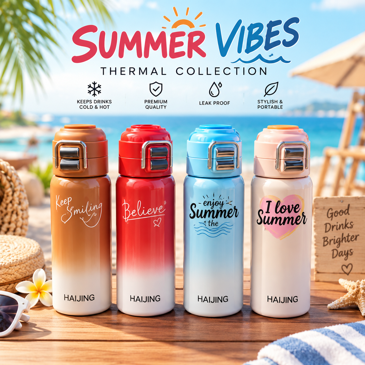 Stainless Steel Insulated Bottle 500ml – Compact Vacuum Water Bottle