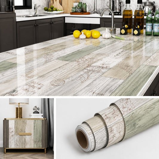 Wood Grain Wallpaper Roll – Peel, Stick & Remove Easily (60x200cm)