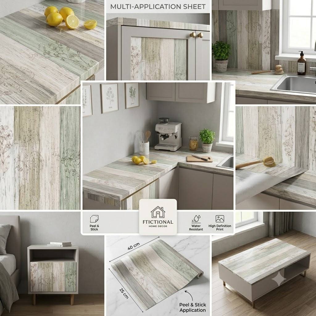 Wood Grain Wallpaper Roll – Peel, Stick & Remove Easily (60x200cm)