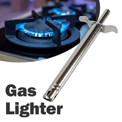 High-End Stainless Gas Lighter with Free Knife