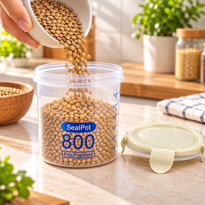 3 Piece 800ml Airtight Food Storage Container Set
