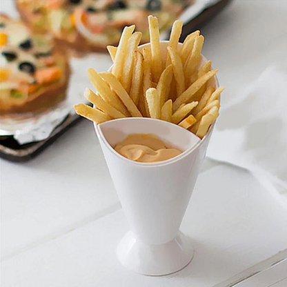 French Fry Cone Stand - Dip & Dig Fry Snack Cone Stand