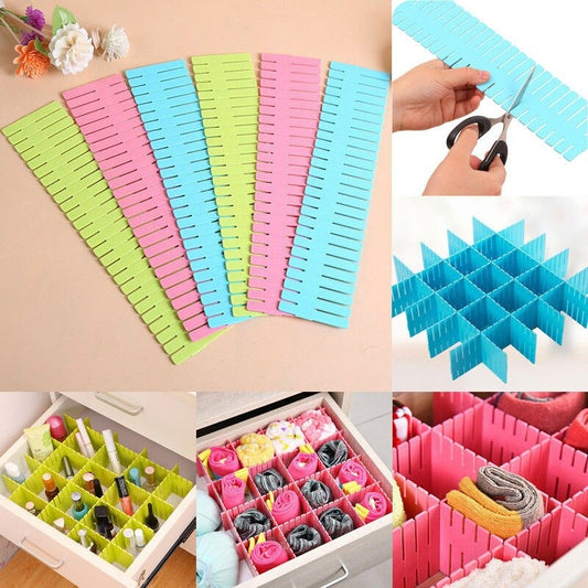 Drawer Organization Set of 12 Plastic Grid Dividers for DIY Customization