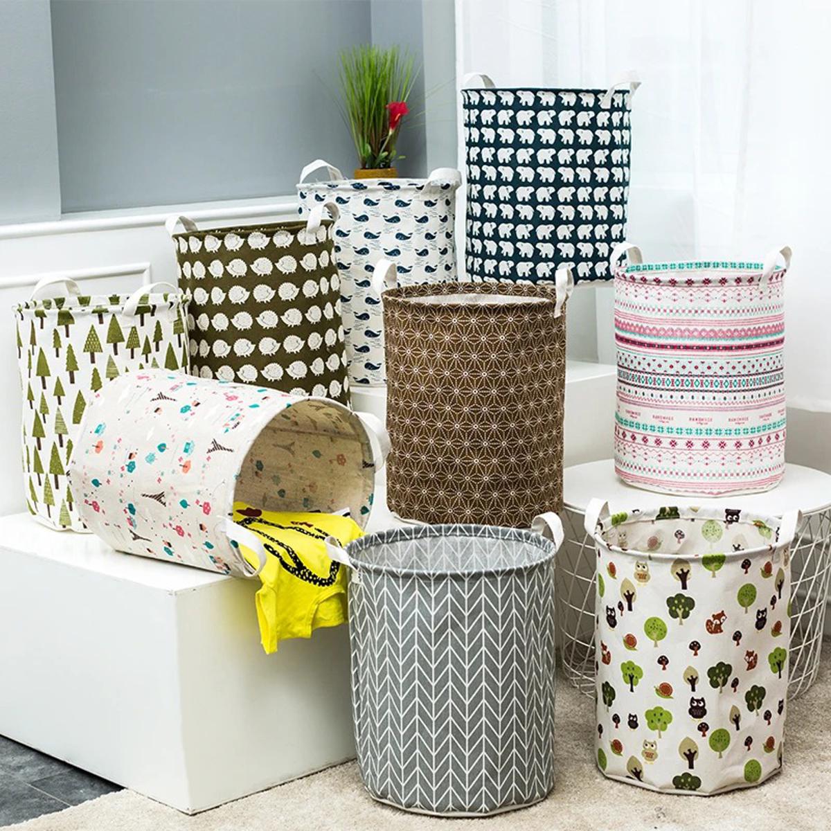 Collapsible Large Storage Laundry Basket(Random Colour/Design)