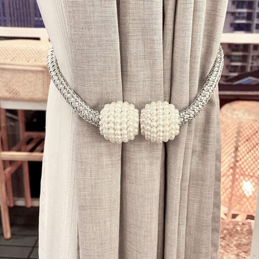 Magnetic Pearl Curtain Tiebacks (1 Pair)