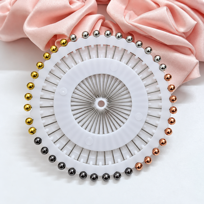 Round Hijab Pins Set Multi Color Ball Head Pins Organizer