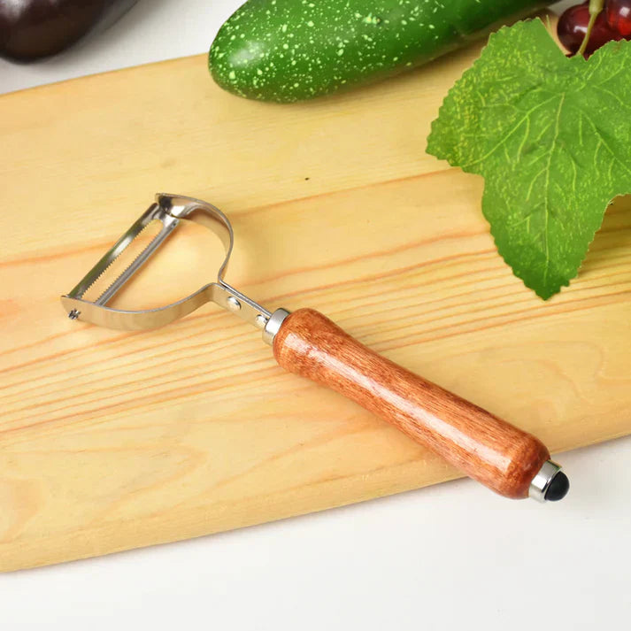 Vegetable & Fruit Peeler With Wooden Handle