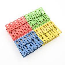 24PC Home Laundry Multi color Plastic Clothespins Clips