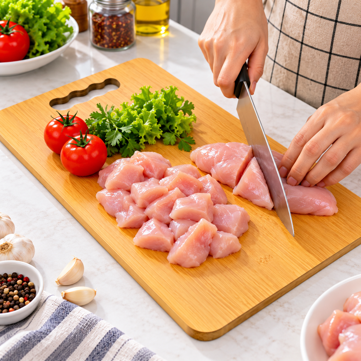 Wooden Fruit Cutting Board Multipurpose Kitchen Chopping Board (11.5x7.5Inch)