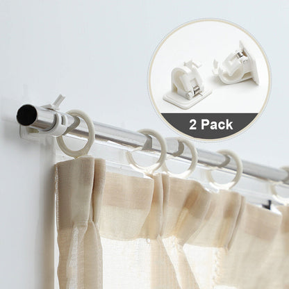 2Pcs Self Adhesive Curtain Rode Hanging Hook