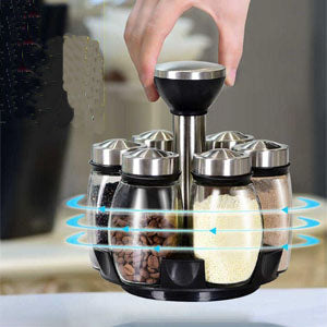 Premium Quality 360 Rotating Spice Jar Set