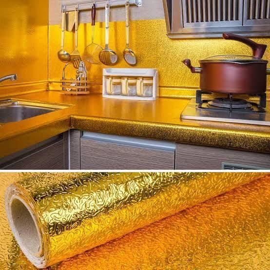 Gold Self-Adhesive Kitchen Foil Sheet (60x200cm)