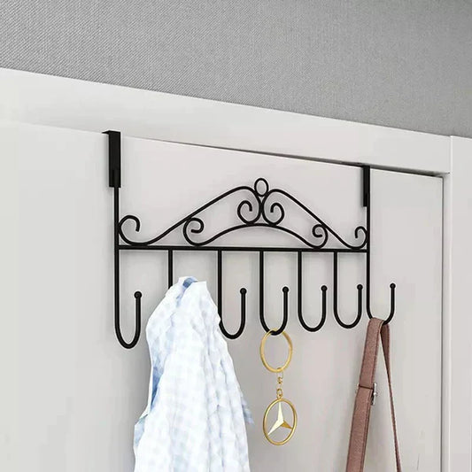 Multi-Purpose 7 Hooks Over The Door Hanger Rack