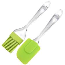 Pack of 2 Spatula & BBQ Oil Brush(17Cm)