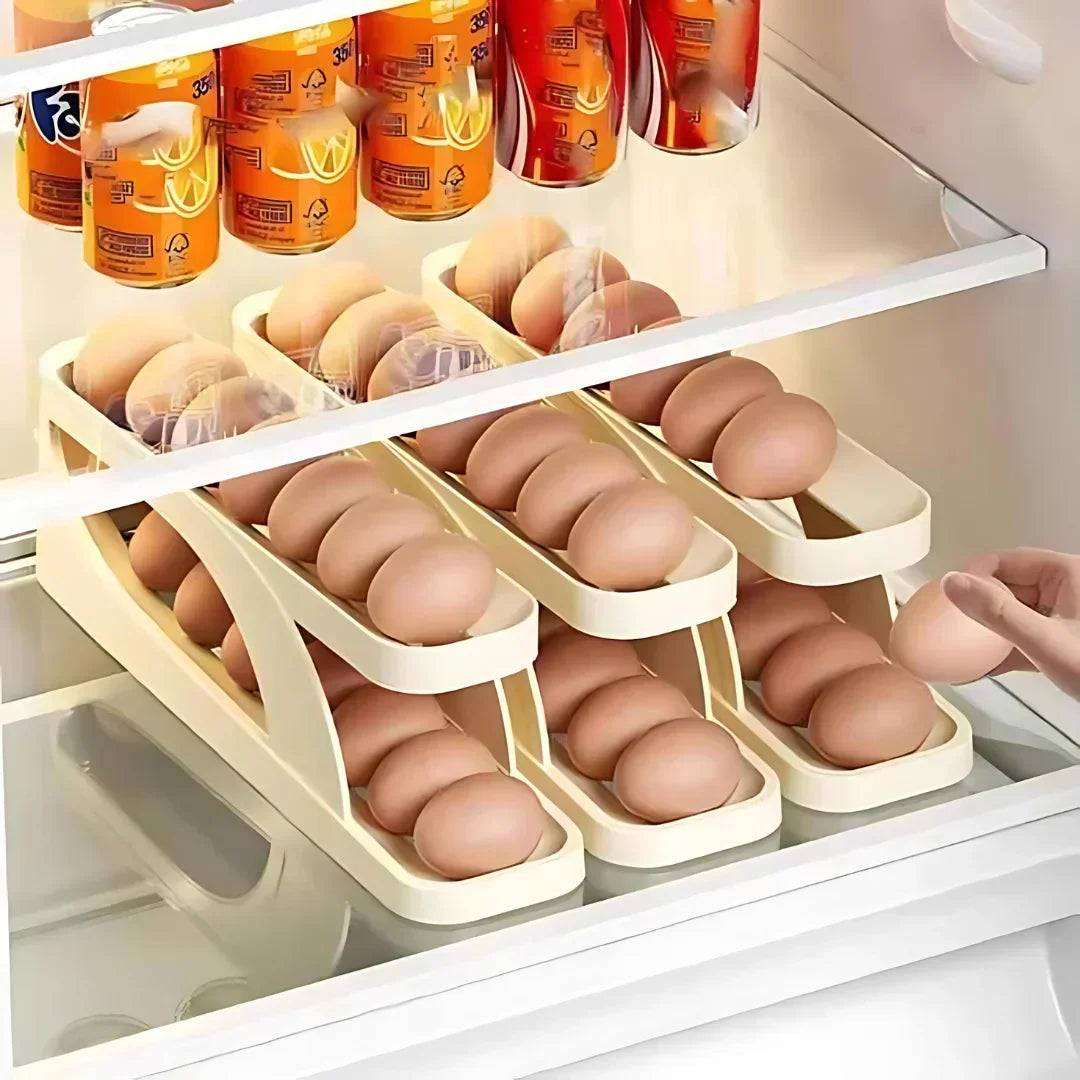 Automatic Rolling Egg Holder Tray