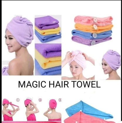 3-Pack Microfiber Hair Drying Turbans